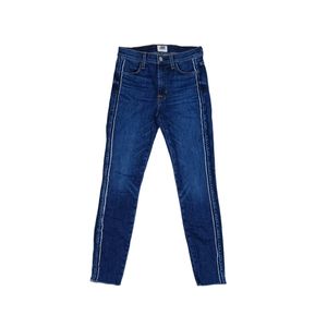 Hudson Size 25 Barbara High Waist Super Skinny Fray Raw Hem Cotton Stretch Jeans